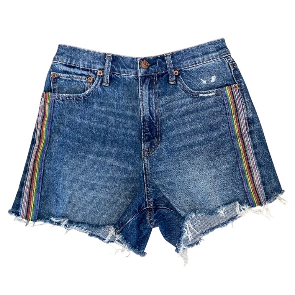 American Eagle Pride/ Rainbow Denim Highest Waist 90s Boyfriend Short Size 4
